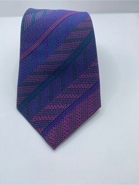 Missoni Purple & Pink Geometric Silk Tie NWT